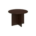 thumbnail image 2 of Bush Business Furniture Round Conference Table with Wood Base in Mocha Cherry, 2 of 7