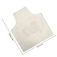 thumbnail image 2 of COMPUKAS Beige PVC Dishwasher Apron for Restaurant Waterproof Oil Resistant Daily Use Kitchen Apron 35.4x27.5 inches, 2 of 8