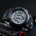 thumbnail image 4 of SKMEI Men's Digital Watch, Round Sport Watch with Stopwatch Alarm Date and EL Backlight, PU band, 5ATM Water Resistant, 4 of 5