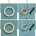 thumbnail image 6 of MERRYHAPY 2Pcs Keychain Charm Pendant Bling Key Chain Rings Decorative and Practical, 6 of 8