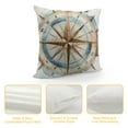 thumbnail image 4 of GOSMITH Cushion Covers Vintage Compass Antique Pattern Global Geography Direction Square Soft,Pillow Cases Decor for Couch Bedroom Sofa Living, 4 of 5