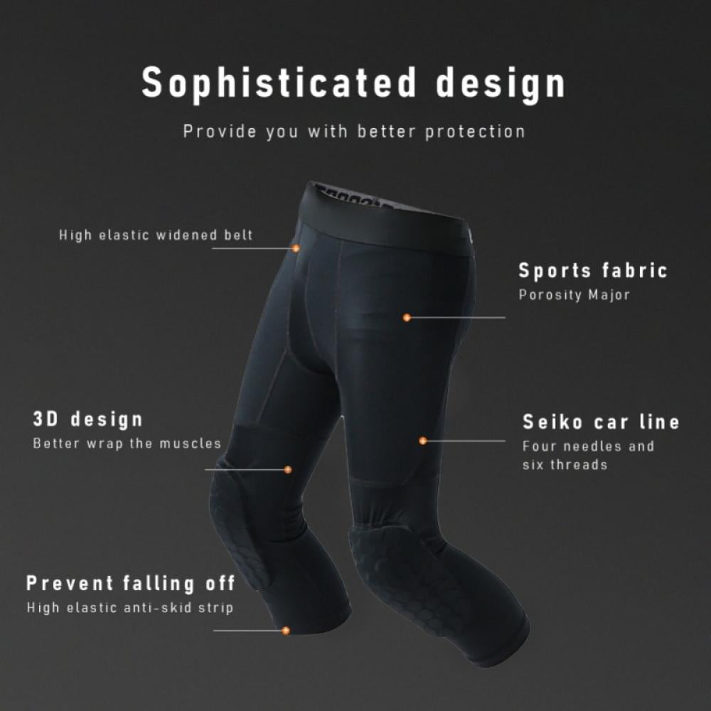 Tropic Basketball|men's Compression Running Tights With Knee Pads - Basketball  Leggings