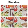 thumbnail image 4 of JRXY  Summer Flamingos Tablecloth Washable Round Tropical Butterfly Circular Polyester Table Cloths Cover Tablecloth for Kitchen Dinning Tabletop Decoration, Multi White, 4 of 7