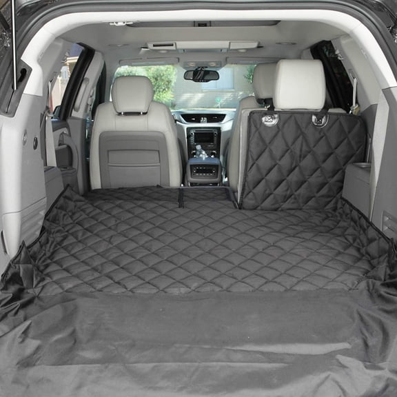 Split Cargo Liner for SUV – For Dogs & Pets, Heavy-Duty, Waterproof Trunk Mat & Cargo Cover – Fits 60/40 Split Bench & Armrest Pass-Through – Machine Washable, Non-Slip, Durable (Large, Black)
