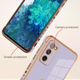 thumbnail image 2 of Compatible with Samsung Galaxy S20 Fe Case Love Heart Plating Electroplate Luxury Elegant Case Camera Protector Soft TPU Shockproof Protective Corner Back Cover Galaxy S20 Fe Case -Purple, 2 of 10