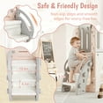 thumbnail image 4 of Juego de Tobogán Interior para Niños Pequeños de 3 a 5, Juguete de Tobogán y Escalador 8 en 1 con Aro de Baloncesto, Estructura de Juego de Plástico Segura para Niños y Niñas, Juego Interior Fácil de, 4 of 7