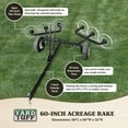 thumbnail image 3 of Yard Tuff 60” Steel Tow Behind Acreage Rake Lawn Sweeper with Pin Style Hitch, ACR-500T, 3 of 6