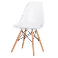 thumbnail image 1 of Mid-Century Modern Side Chair, Clear, 1 of 3