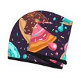 thumbnail image 3 of Disketp Donuts1 Microfiber Hair Towel Wrap,Hair Drying Towel With Button,Towel Turban,Head Towel To Dry Hair Quickly For Girls And Women, 3 of 8