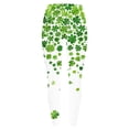 thumbnail image 6 of QATAINLAV St Patricks Day Leggings Women Irish Clover Print Yoga Pants Casual High Waist Stretchy Soft Tights White M, 6 of 7
