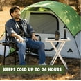 thumbnail image 3 of Ozark Trail 18 oz Stainless Steel Insulated Flip-Top Water Bottle, Black with Mountain Print, 3 of 9