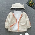 thumbnail image 2 of Baby Boys Girls Corduroy Jackets Kids Toddler Hooded Thicked Fall Winter Warm Cute Coat Outerwear With Pockets For Gifts,Beige,6 Years, 2 of 5
