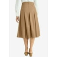 thumbnail image 2 of Jessica London Women's Plus Size Faux Leather Pleated Midi Skirt, 2 of 3