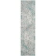 thumbnail image 3 of SAFAVIEH Mystique Graham Distressed Polyester Runner Rug, Grey/Light Blue, 2'3" x 8', 3 of 5