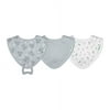 green sprouts Muslin Stay-dry Bandana Teether Bibs made from Organic Cotton (3 pack) | Soothes gums & protects from drool | Machine washable, sterilizer safe, Made without BPA