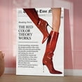 thumbnail image 6 of Trendy Newspaper Wall Art Pink News Wall Art Vintage Leopard Boots Poster Red Lips Wall Art Feminist Canvas Wall Art  Aesthetic  Preppy Dorm Decor, 6 of 6