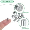 thumbnail image 2 of Uxcell 25-Pack Aluminum Crimping Loop Sleeves, 2mm 5/64 Round Barrel Wire Rope Sleeves, 2 of 2