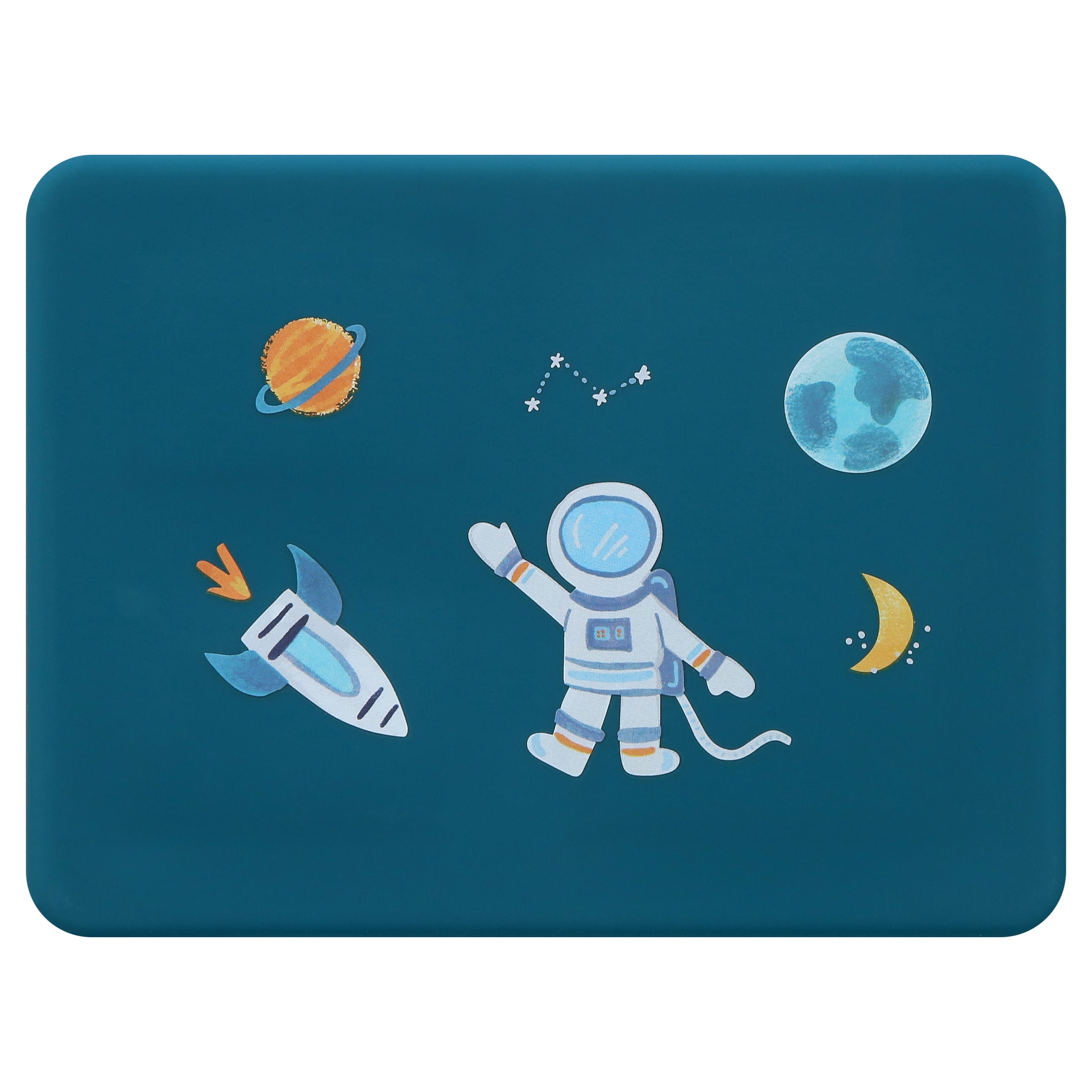 Austin Baby Co Leak-Proof Mini Bento Lunch Box for Toddler and Kids – Silicone Container with 3 Leakproof Compartments – Food-Safe Materials, Dishwasher Safe, and BPA Free (Space Galaxy Blue)