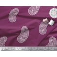 thumbnail image 2 of Soimoi Crepe Silk Fabric Paisley Block Printed Fabric 1 Yard 42 Inch Wide, 2 of 3