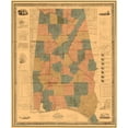 thumbnail image 2 of Tourette 15x17 White Modern Wood Framed Museum Art Print Titled - Alabama, West Florida - Tourette 1838, 2 of 4