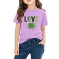 thumbnail image 4 of Blusas y camisas de manga corta con cuello redondo para niños y niñas, camisetas gráficas de manga corta, blusas con estampados bonitos para la temporada escolar., 4 of 9