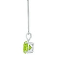 thumbnail image 3 of 1.5 ct Brilliant Round Cut Solitaire Natural Peridot 14k White Gold Pendant with 18" Chain, 3 of 4