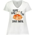thumbnail image 3 of Inktastic Summer Hermit Crab is My Spirit Animal Women's Plus Size V-Neck T-Shirt, 3 of 5