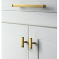 thumbnail image 6 of Goo-Ki Brushed Bronze Drawer Handles 3 in (76mm) Hole Centers Straight Cabinet Pull,6-Pack Solid Cabinet Handles for Kitchen Cabinets and Dresser Drawers, 6 of 8
