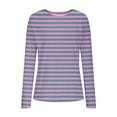 thumbnail image 7 of Uoodti Long Sleeve Shirts for Women Slim Fitted Stretchy Crewneck Knit Sweaters Women's Heart Print Ribbed Tops Fall Gift Casual, 7 of 7