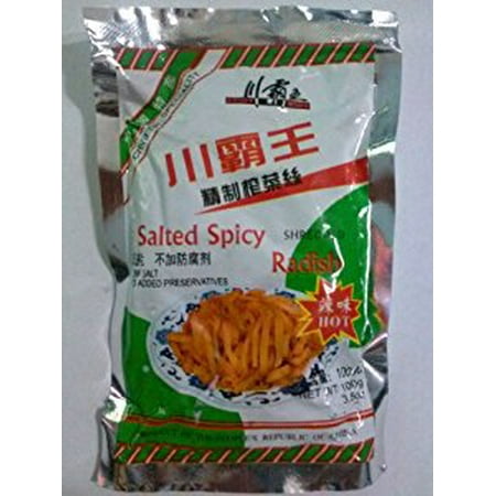 Salted Spicy Radish - Preserved Vegetables - Shredded & hot - Chinese speciality original from China - 4 x 100 g (4 x 3.5 (Best Way To Preserve Vegetables)
