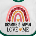 thumbnail image 4 of Inktastic Grammy and Papaw Love Me Girls Granddaughter Girls Baby Bib, 4 of 4