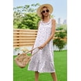 thumbnail image 6 of Ekouaer Women's Nightgowns Long Sleeveless Night gown with Pockets Soft Ladies Nightdress, 6 of 7