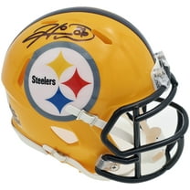 Hines Ward Autographed Pittsburgh Steelers Throwback Gold Speed Mini Helmet Beckett BAS Witness 241387