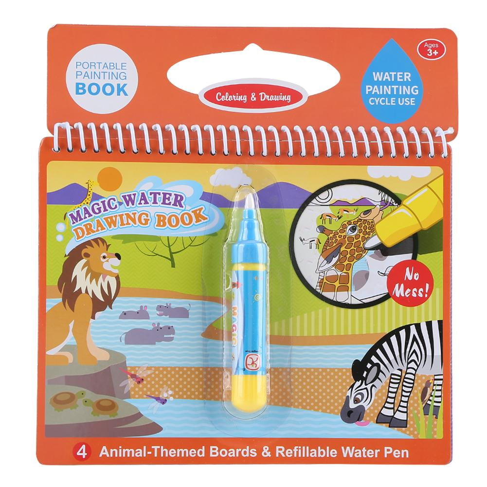 Children's Drawing And Coloring Book, Reusable Sketch Pad Set With No Trace  Drawing Pens, Watercolor Pens And Magic Tape, Portable Art Board Convenient  For Kids 3 Years And Above, Great As Birthday