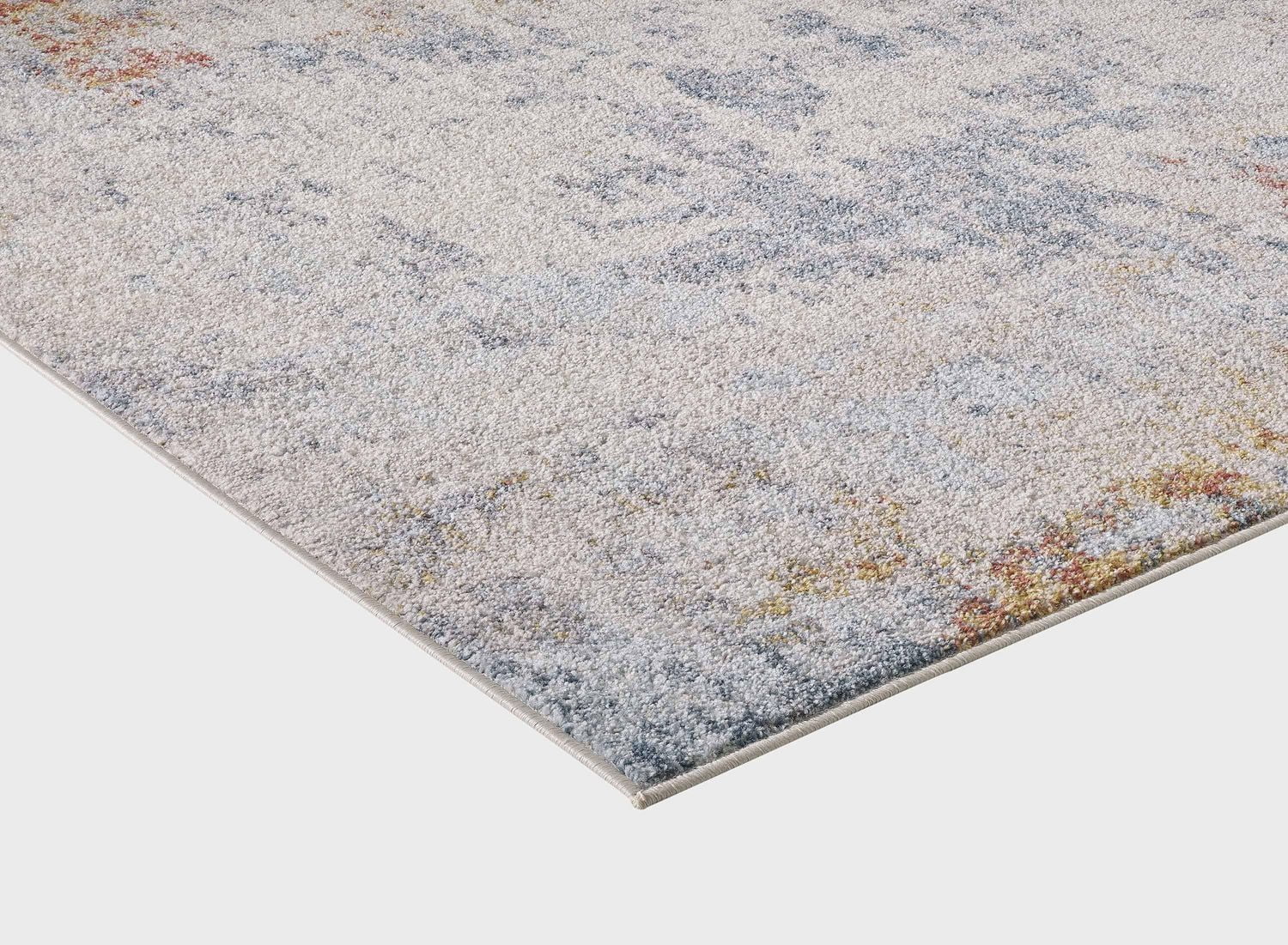 Venita Cream and Blue Woven Area Rug