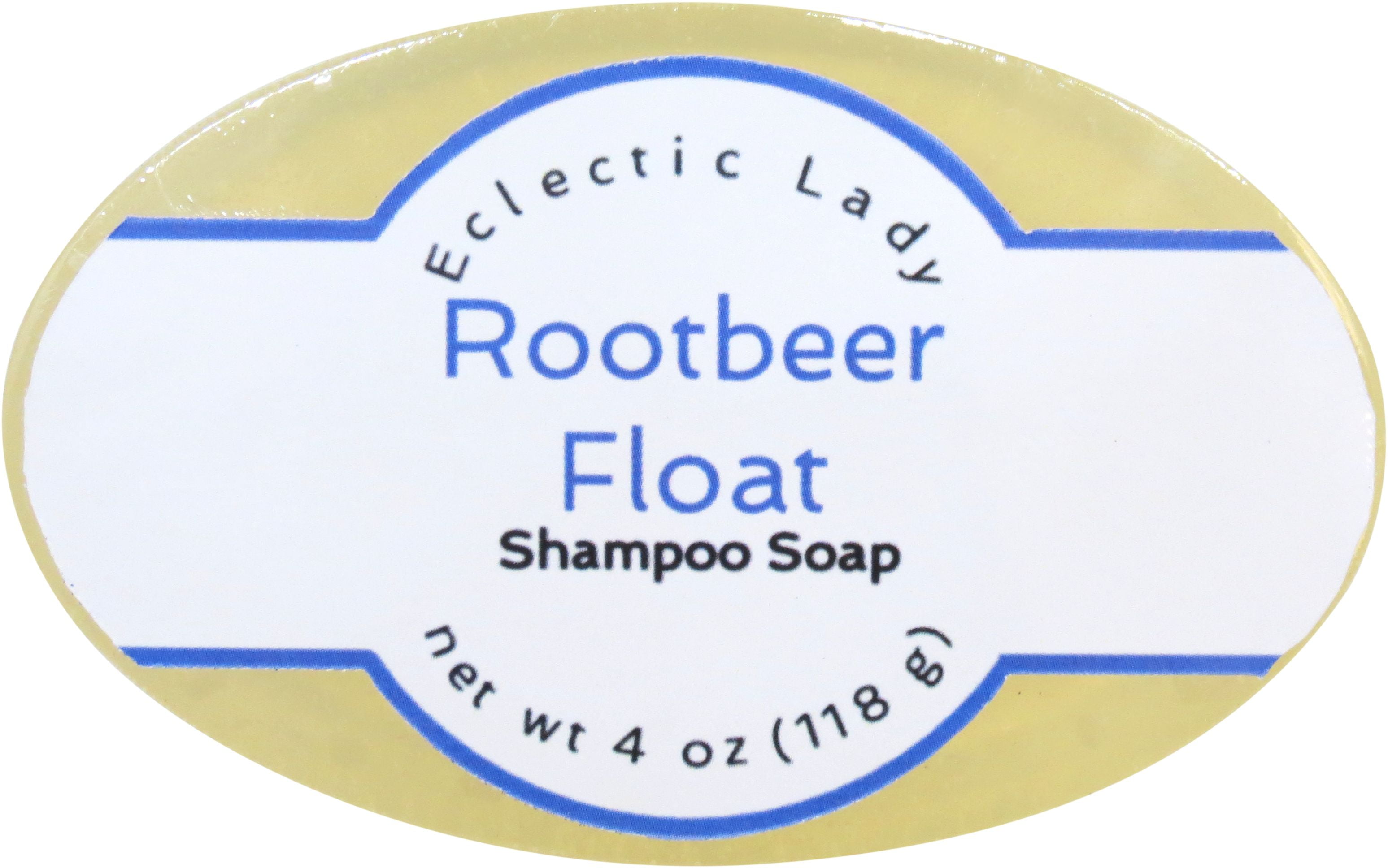 Rootbeer Float Shampoo Soap Bar By Eclectic Lady with Pure Argan Oil, Silk Protein, Honey Protein and Extracts of Calendula Flower, Aloe, Carrageenan, Sunflower - 4 oz Bar