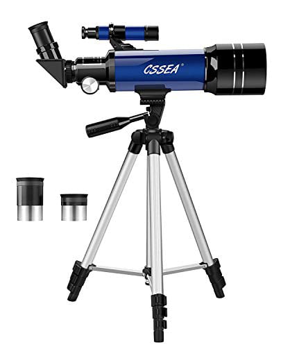Travel Scope with 3 Magnification Eyepieces & Moon Mirror Portable Refractor Telescope with Tripod & Finder Scope VEZARON 70mm Telescope for Kids and Astronomy Beginners 