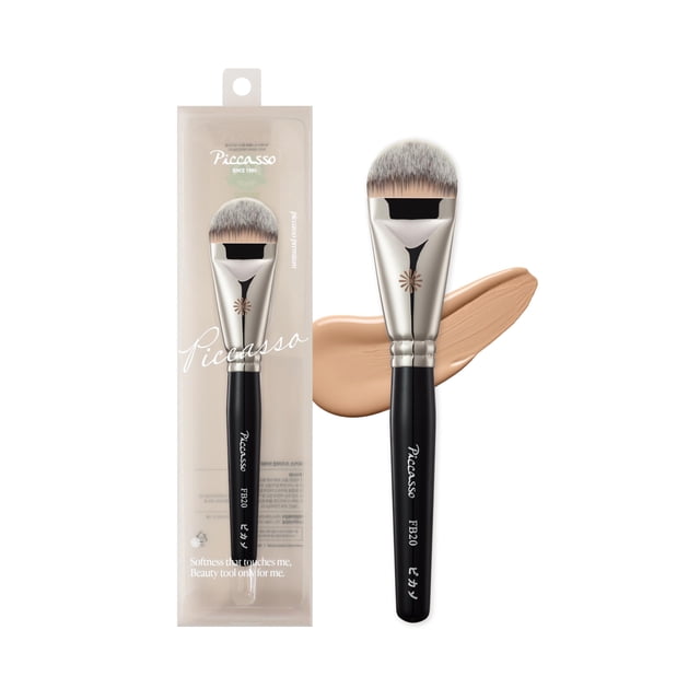 Brocha para base de maquillaje Piccasso FB20 Flat para líquidos y cremas