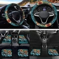 thumbnail image 4 of HUIACONG Hawaii Turtle Car Floor Mats for Women Steering Wheel Cover Car Accessories Interior Floor Covers for SUVs & Trucks Easy to Install Driver Seat, Passenger Seat and Rear Car Seat Covers Set, 4 of 8