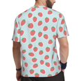 thumbnail image 2 of Rocae Hand Drawn Strawberry for Men's Mesh Quick-Dry Short Sleeve Workout T-Shirt,Mens Crew Neck Tee Lightweight Soft Classic T Shirts 4X-Large, 2 of 9