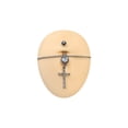 thumbnail image 3 of Belly Chain Navel Ring Surgical Steel Waist with Dangle Paved Cross Charm 14G, 3 of 5