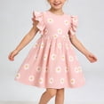 thumbnail image 2 of Ashirexll Robe à Imprimé pour Filles en Coton Chiffon Légère Motif Marguerites Sans Manches Col Rond Tenue Décontractée Rose 6-7 Ans, 2 of 7