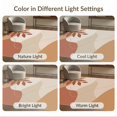 thumbnail image 7 of ODIKA 6'x9' Beige Terracotta Minimal Abstract Art Washable Area Rug Modern Landscape with Organic Shapes for Queen Size Bedroom, Under Bed, Master Suite, Easy Care, Non-Shedding, 7 of 7