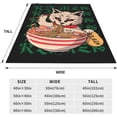 thumbnail image 5 of Ramen Blanket Cat Eats Ramen Noodles with Chopsticks Throw Blankets Gifts for Adults Japanese Food Lightweight Soft Fleece Cozy for Sofa Couch Bed Room Travel Party Decor 40x50in, 5 of 6