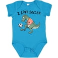 thumbnail image 3 of Inktastic I Love Soccer-Dinosaur in Orange Boys or Girls Baby Bodysuit, 3 of 5