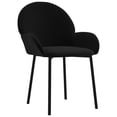 thumbnail image 4 of Sillas de comedor VidaXL, modernas, acolchadas en terciopelo, color negro (juego de 2), 4 of 9