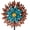 Brown Blue-13“, variant on Viveta Kinetic Wind Spinner, 13" Dia Metal Wind Sculptures, 360 Degrees Rotating Windmill for Yard and Garden