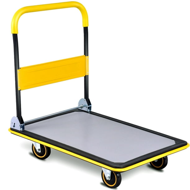 Goplus 660lbs Folding Platform Cart Dolly Push Hand Truck Moving