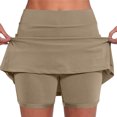 thumbnail image 2 of Clearance Abomasnow Tennis Skirts for Women Inner Shorts Pleated Golf Athletic Skorts Pockets High Waisted Workout Running Pickleball Sports XXXL Brown, 2 of 6