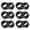 Black, variant on Geemin Durability PVC Door Bumper Rings Quiet Closures Protectors Easyly Installation
